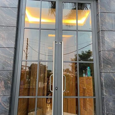 Matériau en alliage bar géorgien et fleur de bar géorgien pour l'intérieur Porte de chambre en double verre