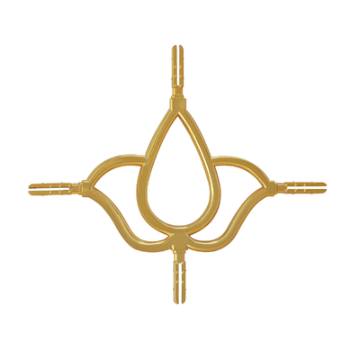 Design de bijoux en aluminium rhombus pour une connexion de barre géorgienne